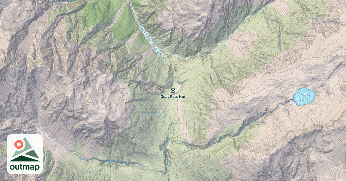 Map of Goat Pass Hut