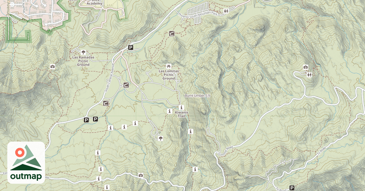 Map of Burnt Umber