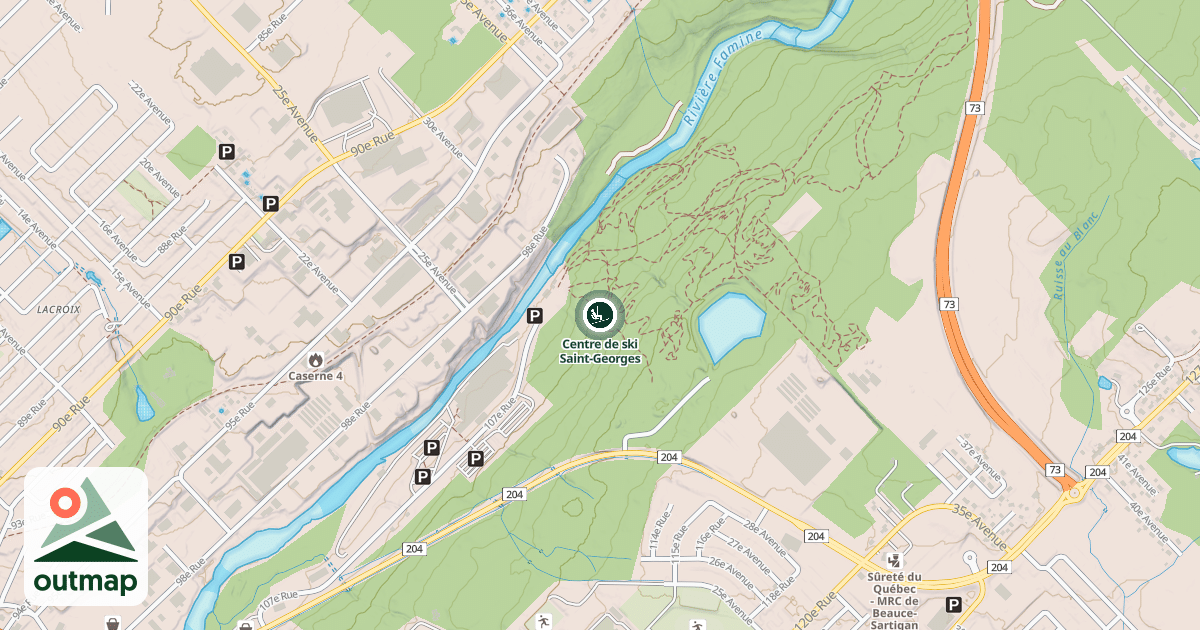 Map of Centre de ski Saint-Georges