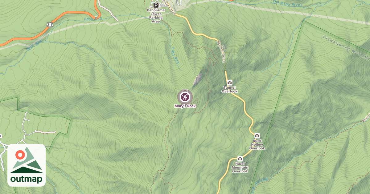 Map of Mary's Rock