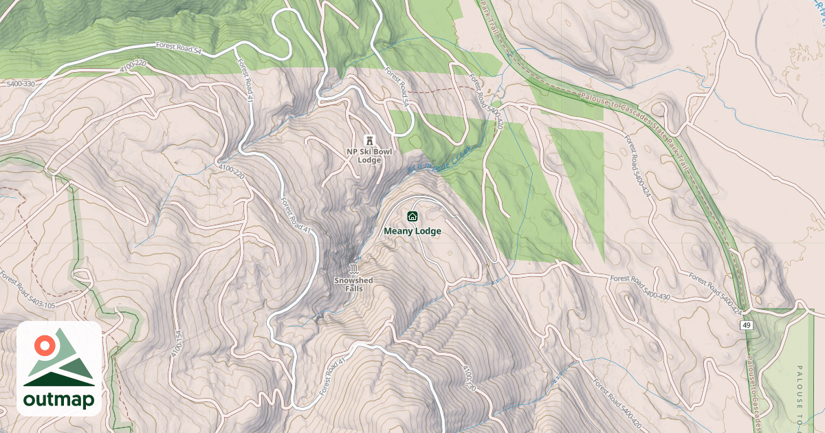 Map of Meany Lodge