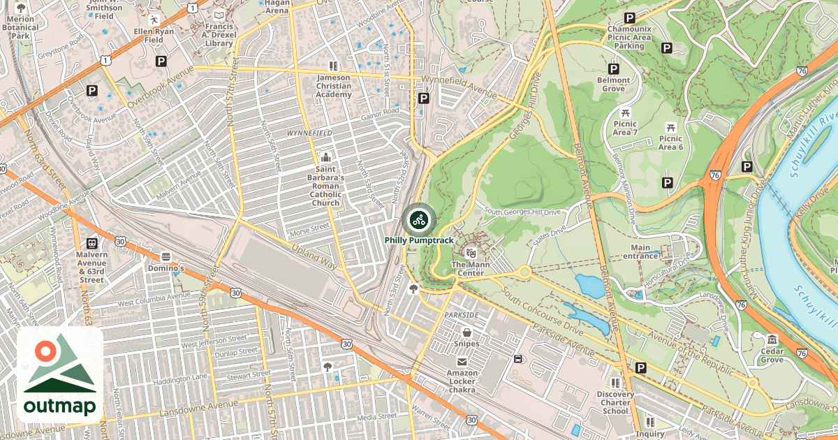 Map of Philly Pumptrack