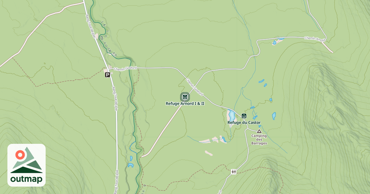 Map of Refuge Arnord I & II
