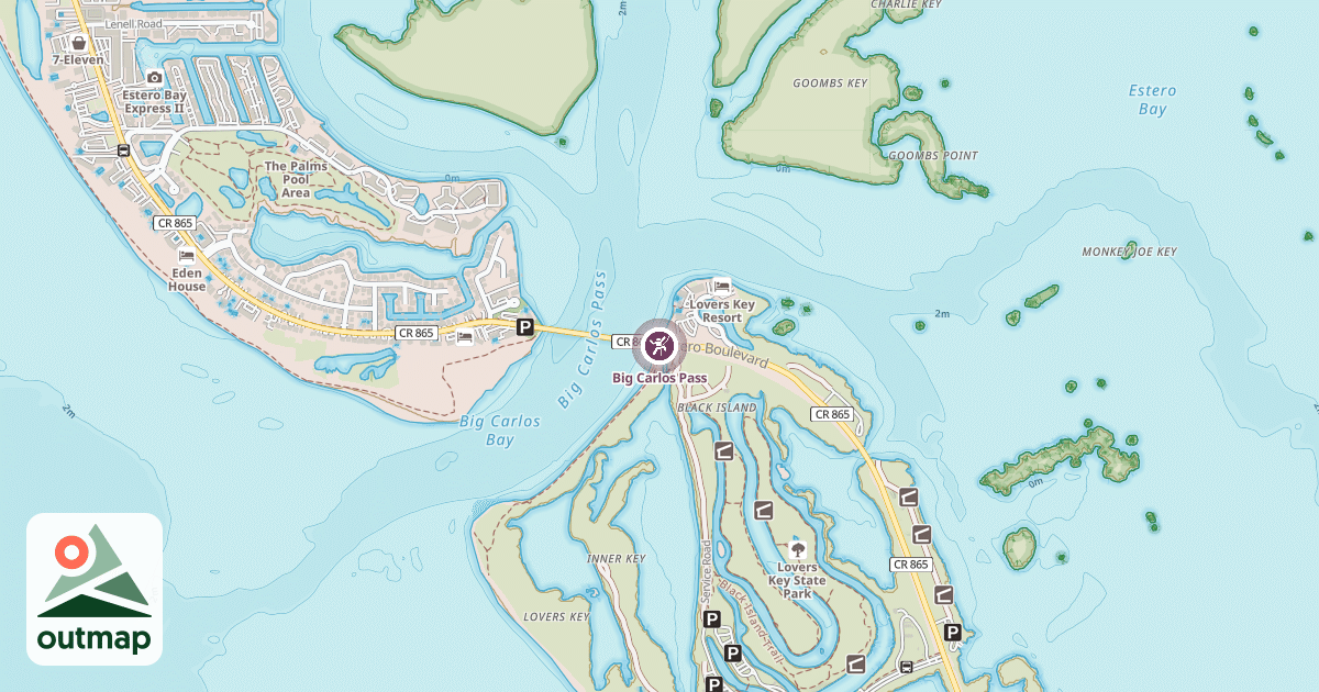 Map of Big Carlos Pass
