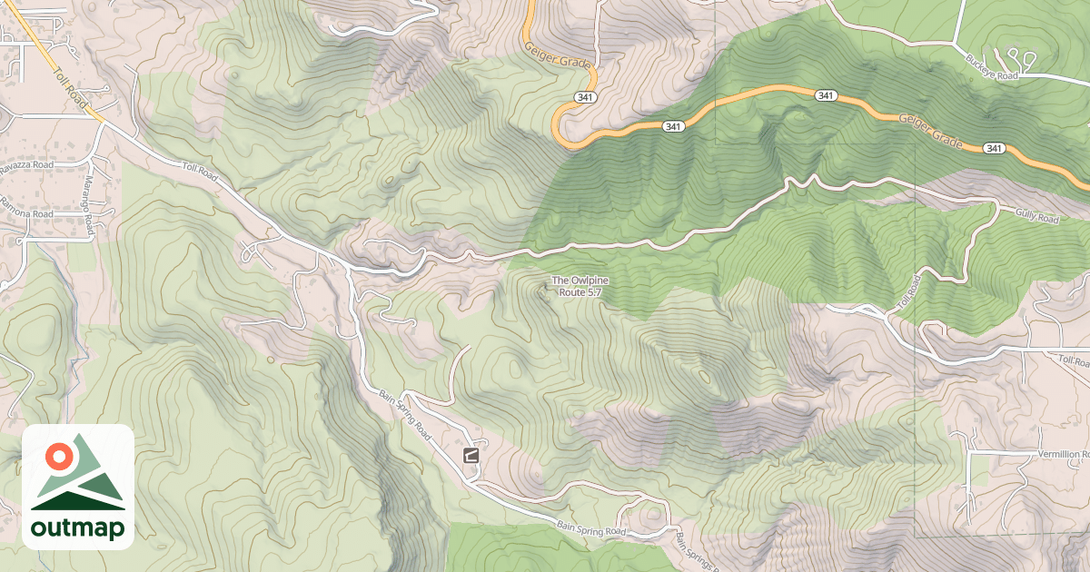 Map of The Owlpine Route