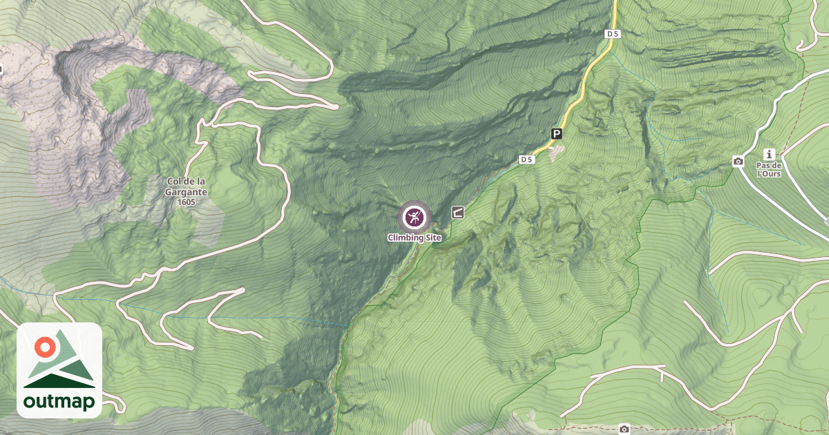 Map of Climbing Site