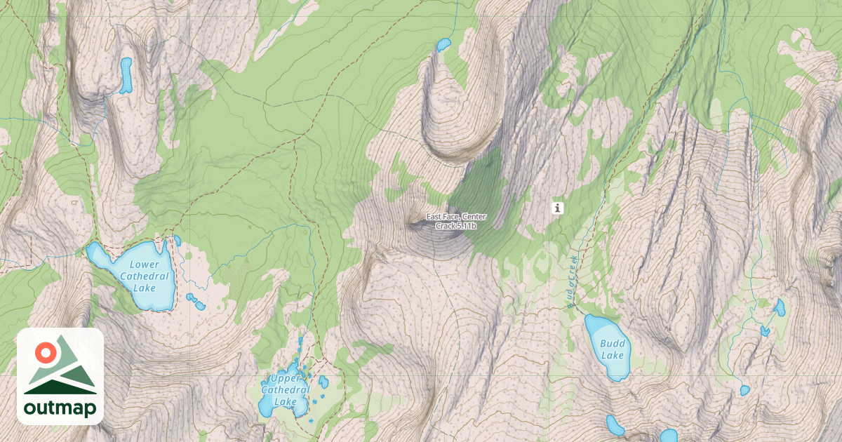 Map of East Face, Center Crack