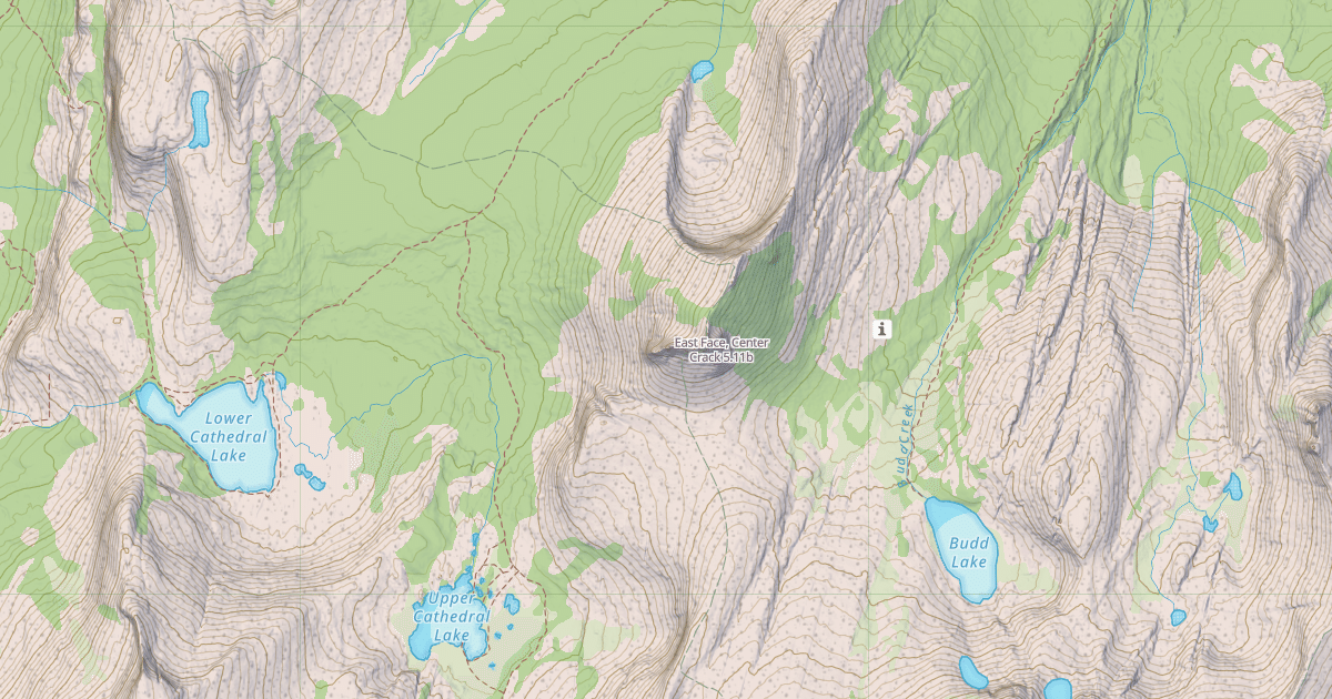 Map preview of East Face, Center Crack