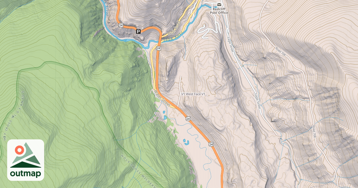 Map of V1 West Face