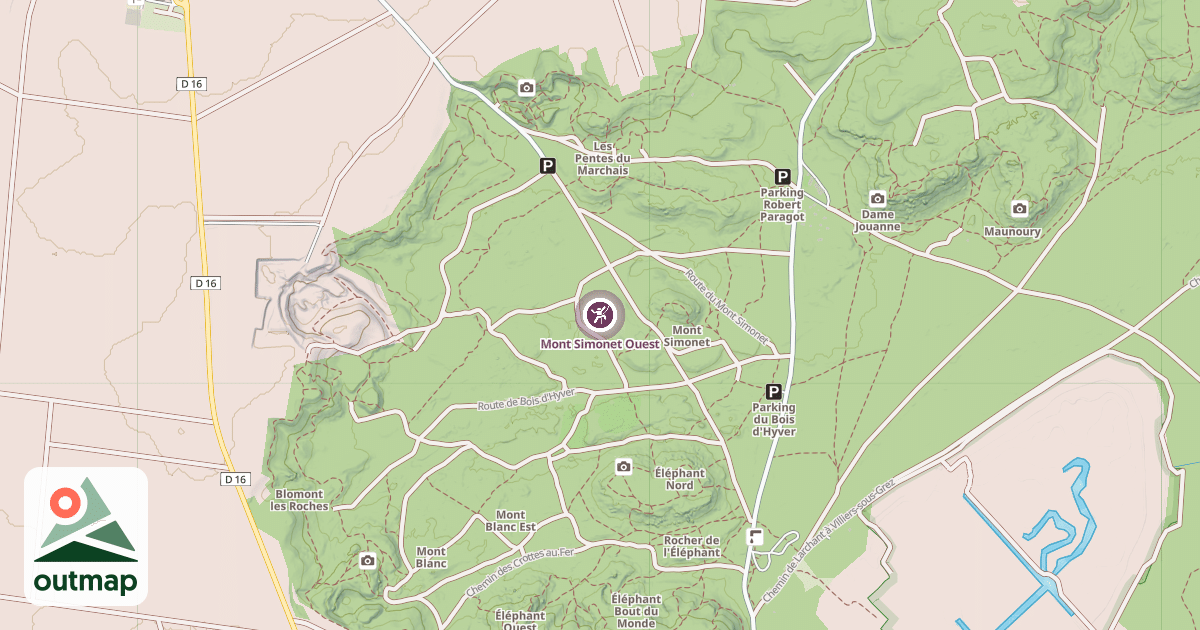 Map of Mont Simonet Ouest