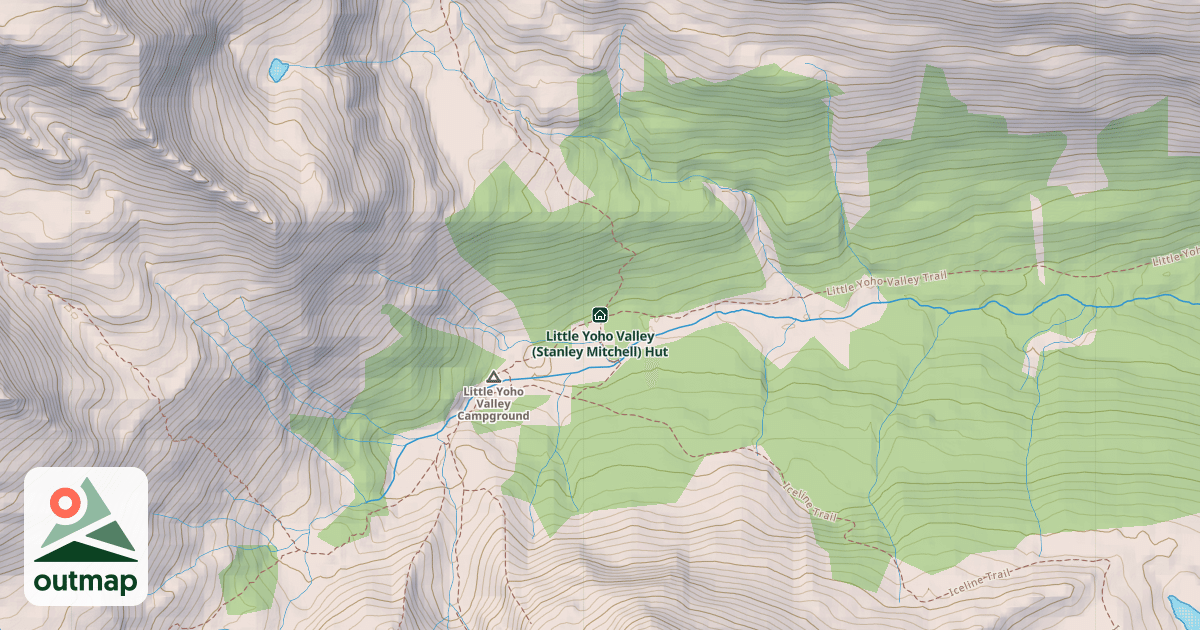 Map of Stanley Mitchell Hut