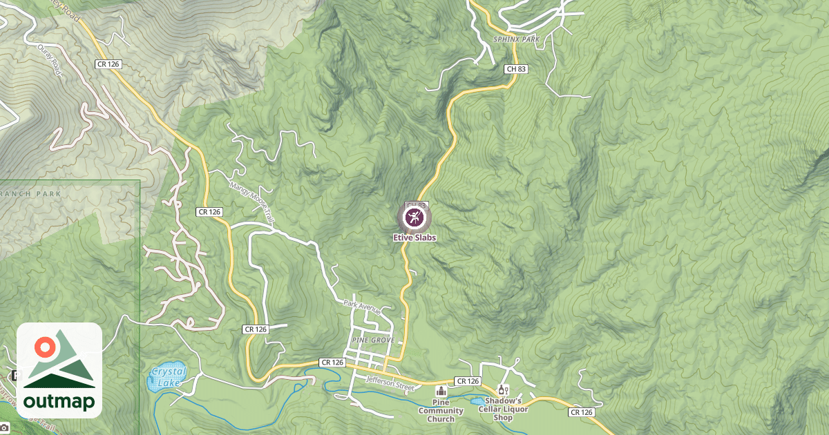 Map of Etive Slabs