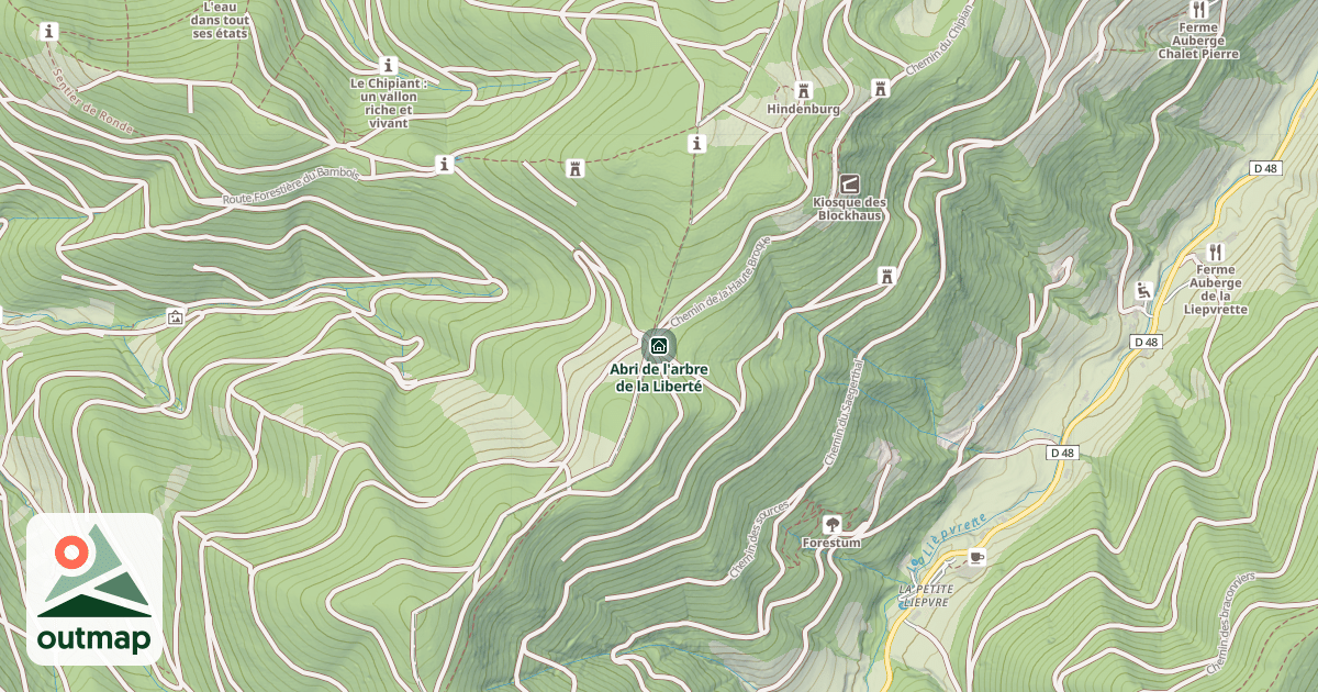 Map of Abri de l'arbre de la Liberté