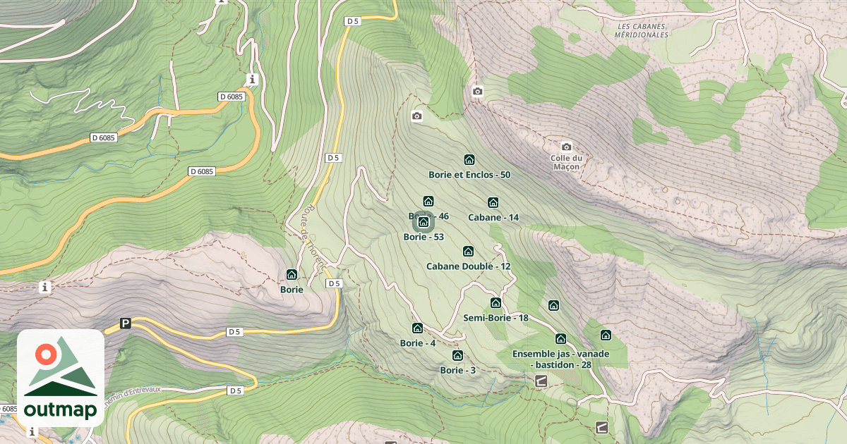 Map of Borie - 53
