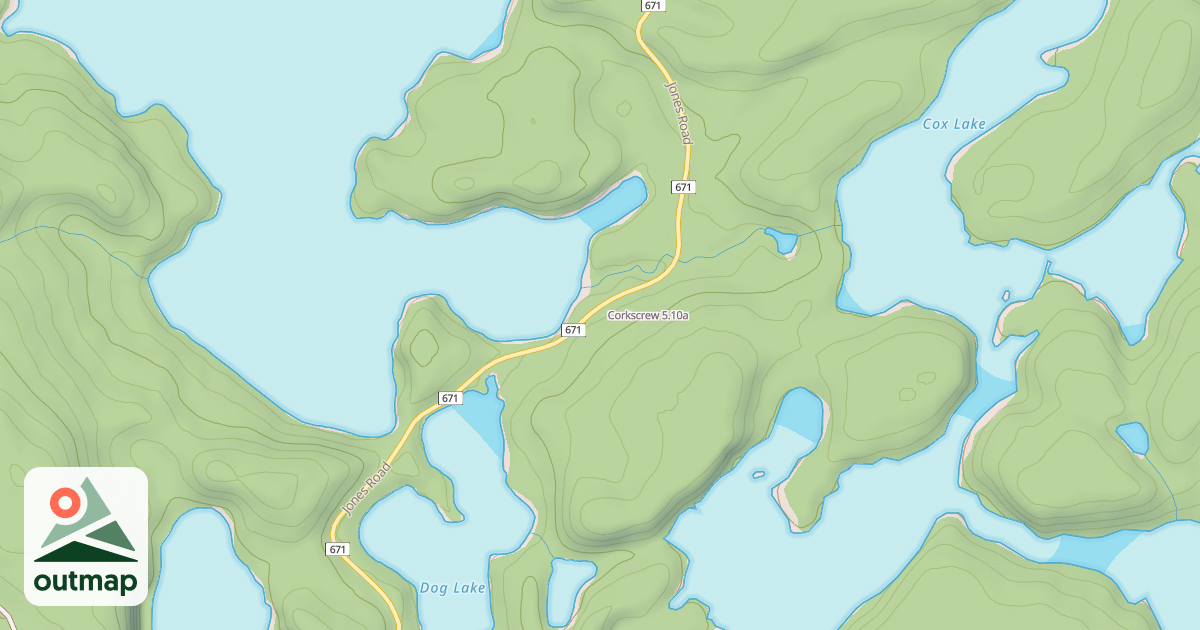 Map of Corkscrew