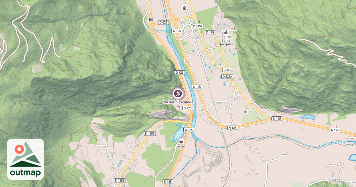 Map of Rocher d'escalade