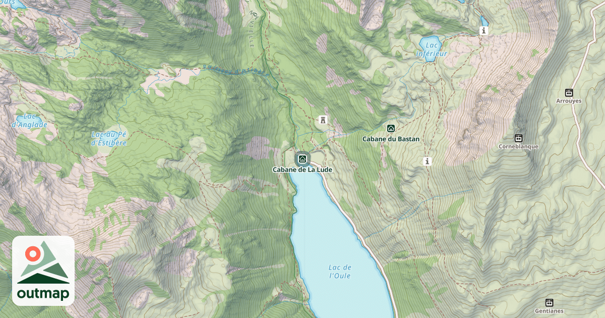 Map of Cabane de La Lude