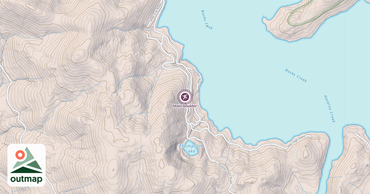 Map of Main boulder