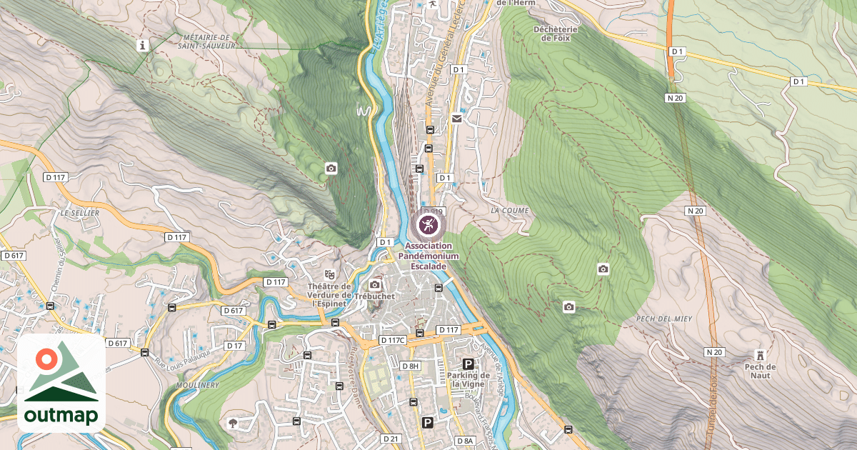 Map of Association Pandémonium Escalade