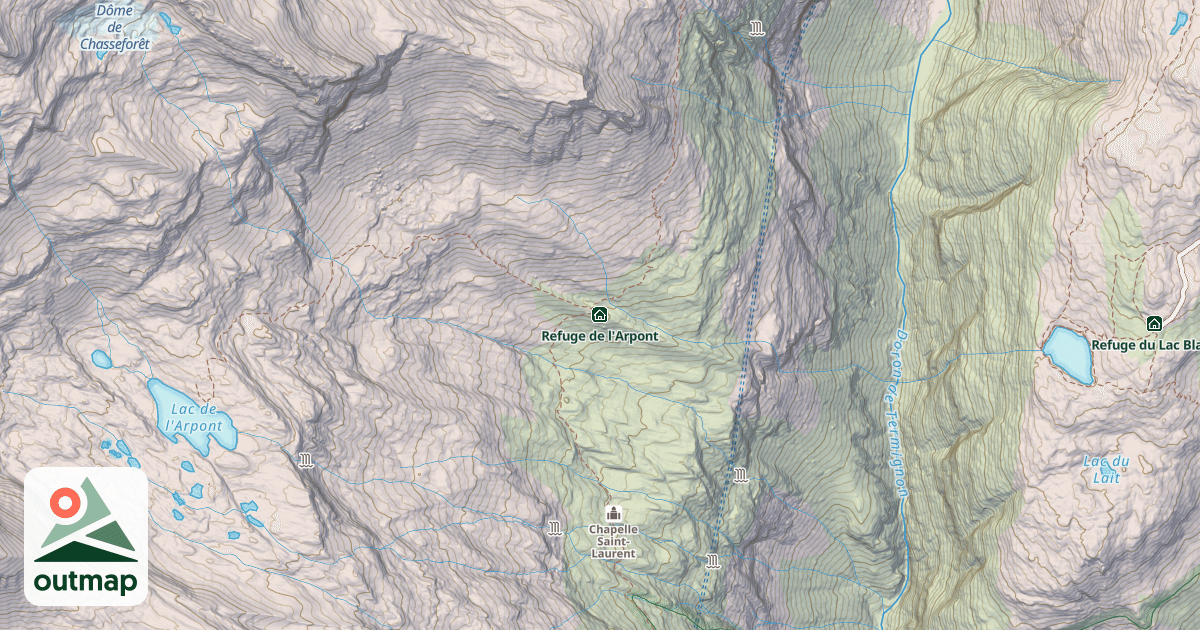 Map of Refuge de l'Arpont
