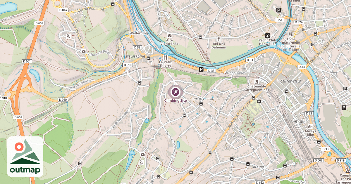 Map of Climbing Site