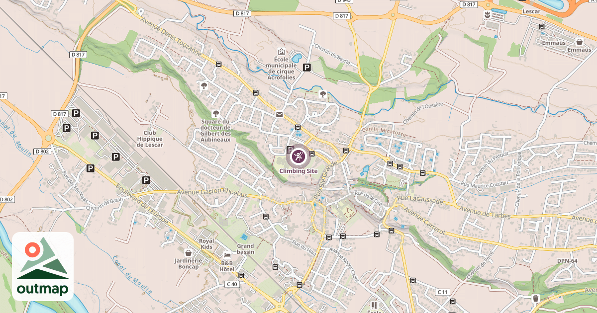 Map of Climbing Site