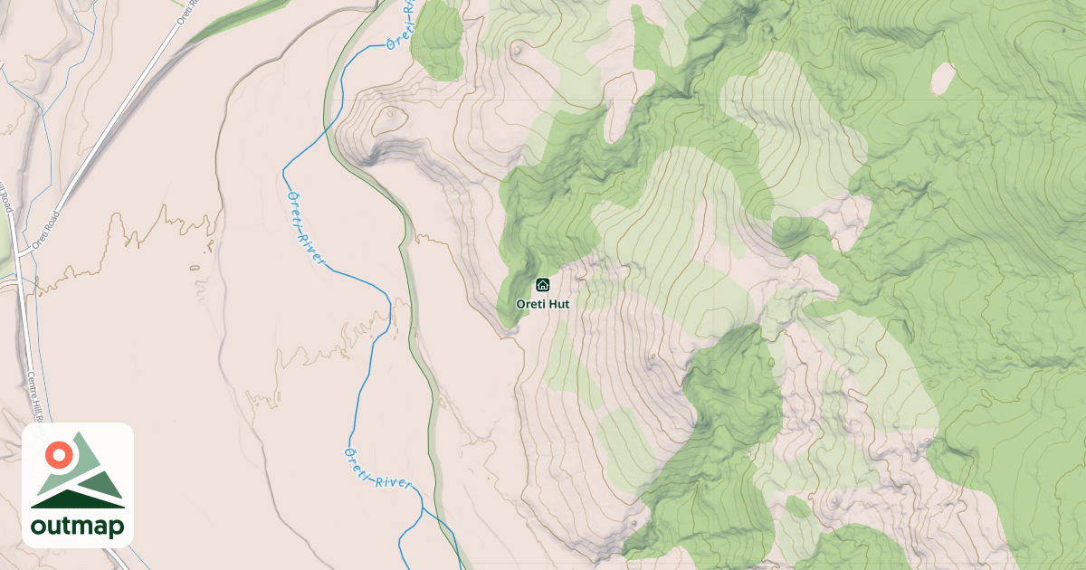 Map of Oreti Hut