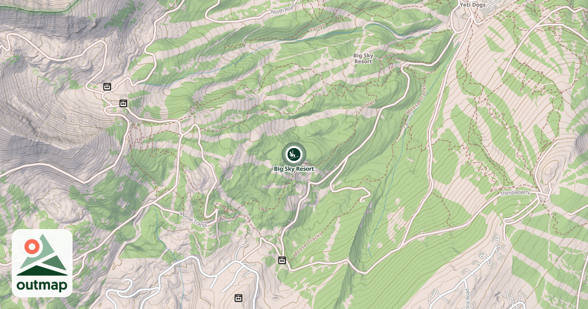 Map of Big Sky Resort