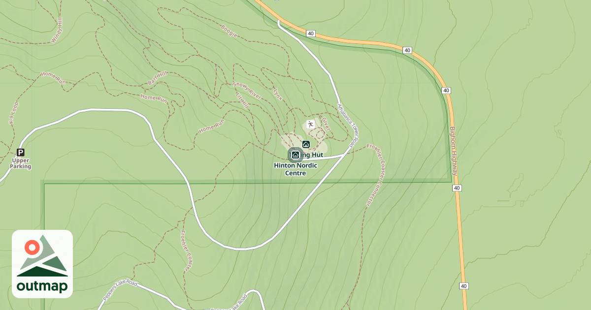 Map of Hinton Nordic Centre