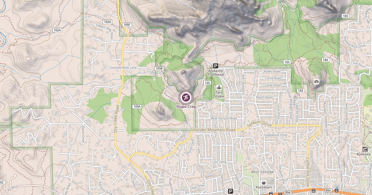 Map preview of Stupa Crag