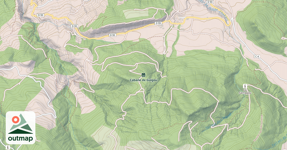 Map of Cabane de Guigou