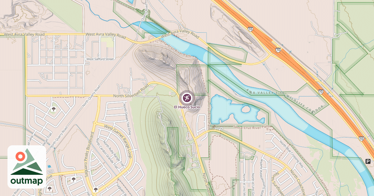 Map of El Hueco Sucio