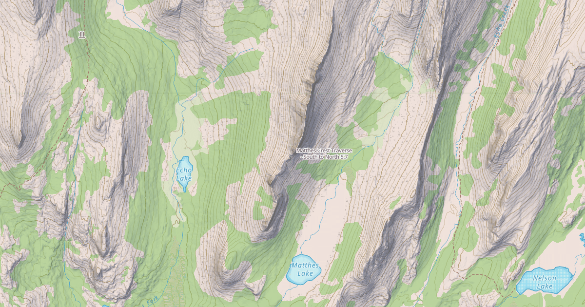 Map preview of Matthes Crest Traverse - South to North