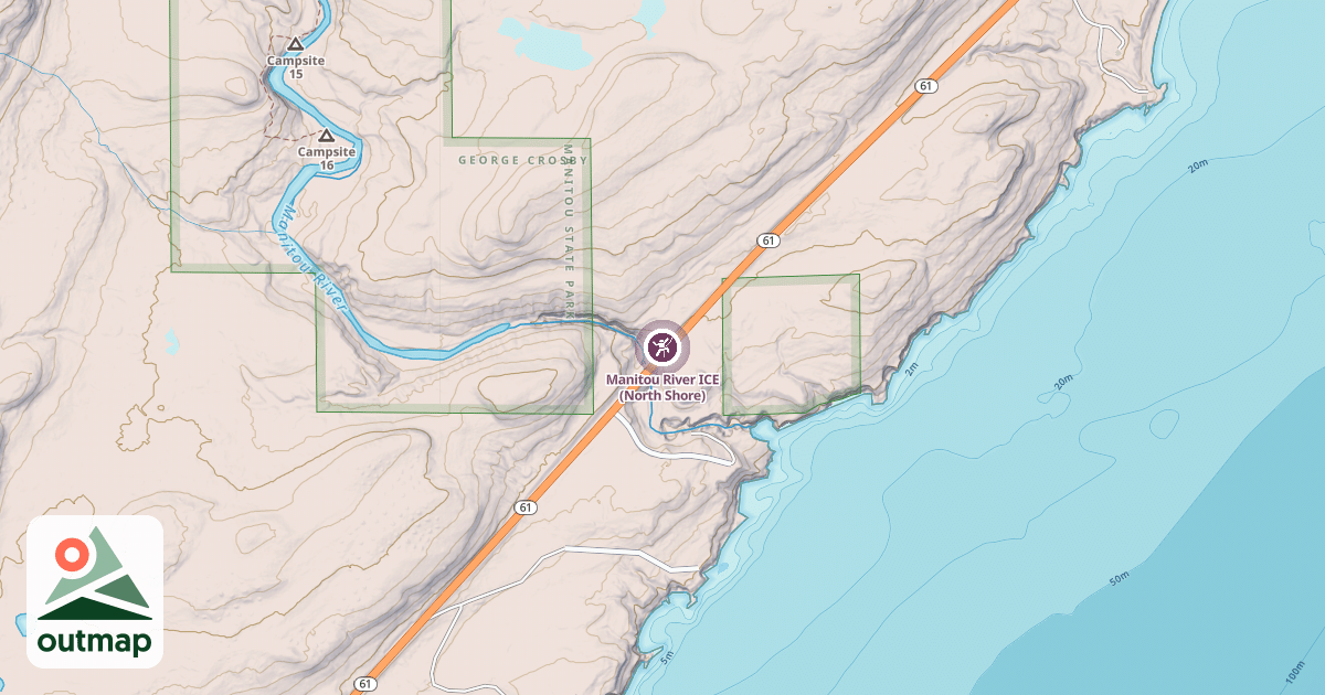 Map of Manitou River ICE (North Shore)