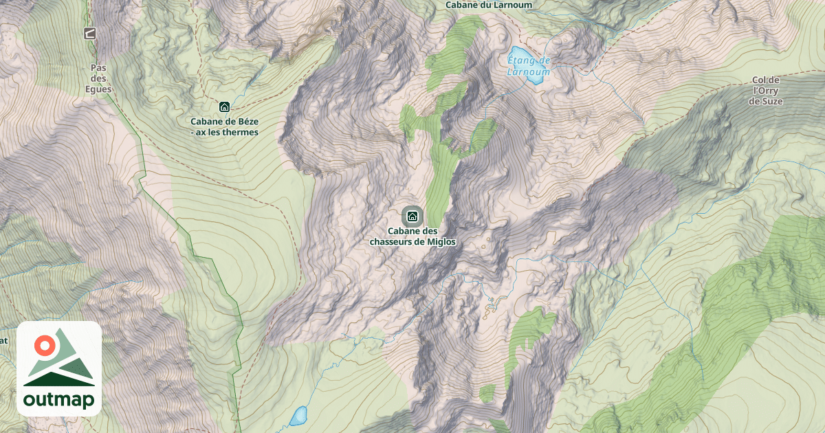 Map of Cabane des chasseurs de Miglos