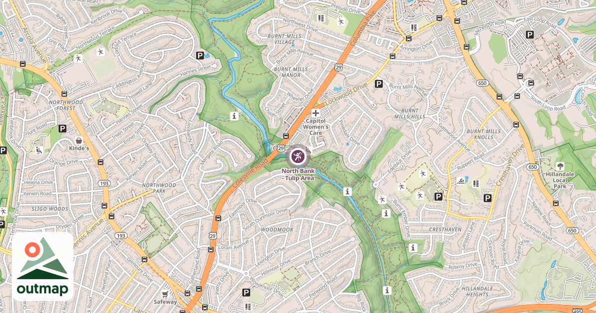 Map of North Bank - Tulip Area