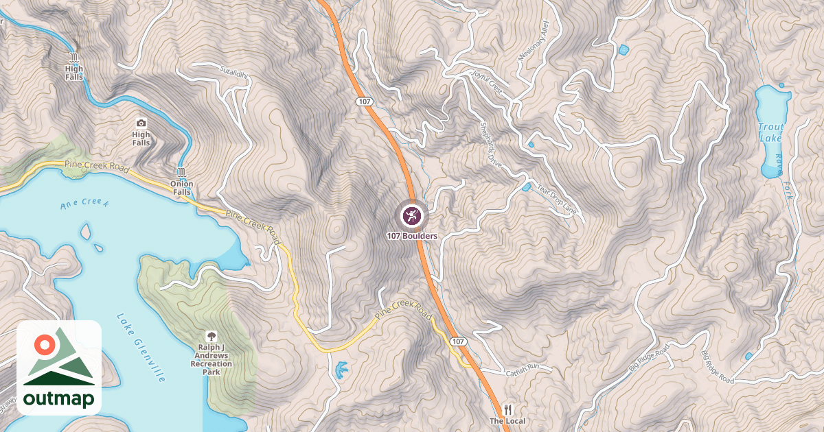 Map of 107 Boulders