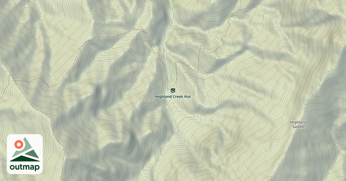 Map of Highland Creek Hut