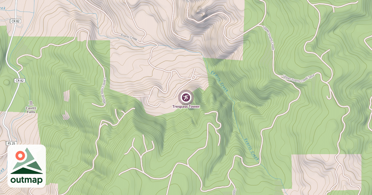 Map of Trespass Tower