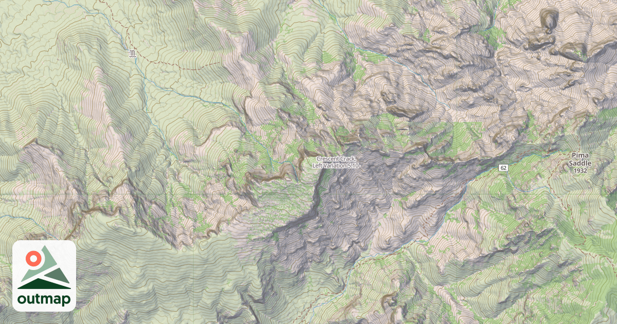 Map of Crescent Crack, Left Variation