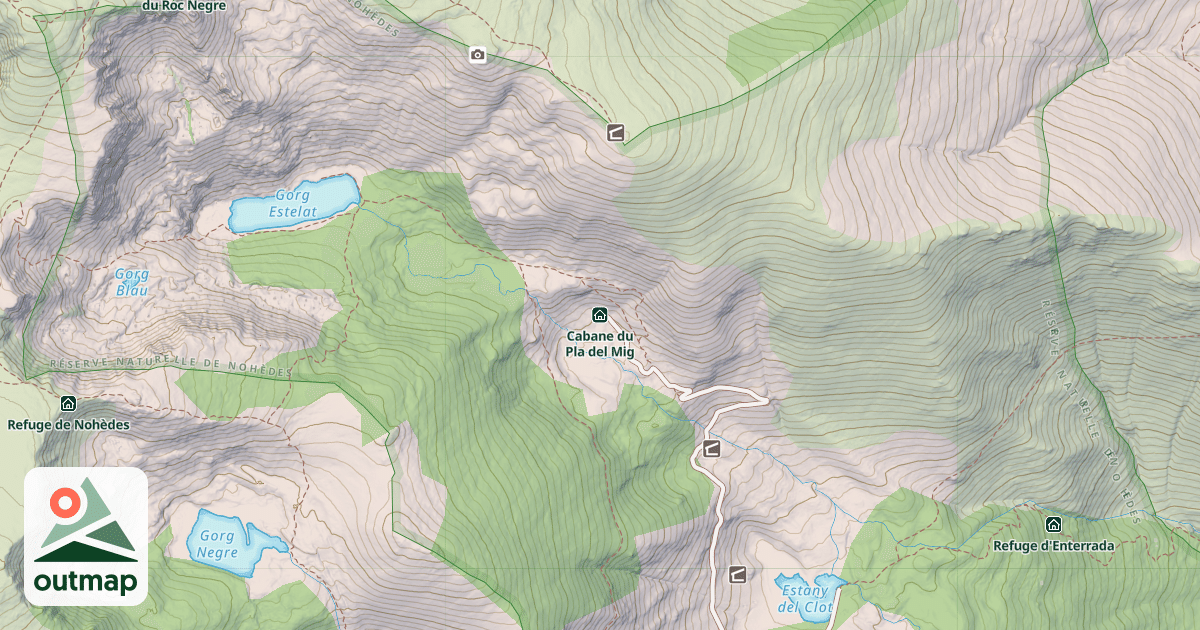 Map of Cabane du Pla del Mig
