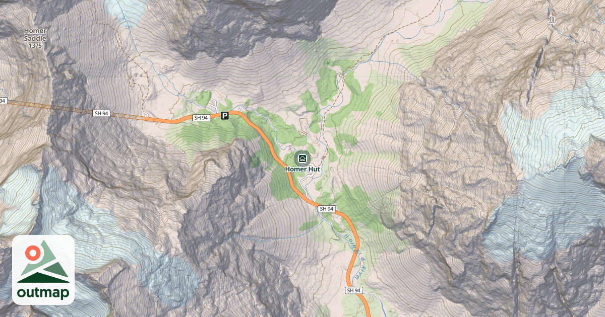Map of Homer Hut