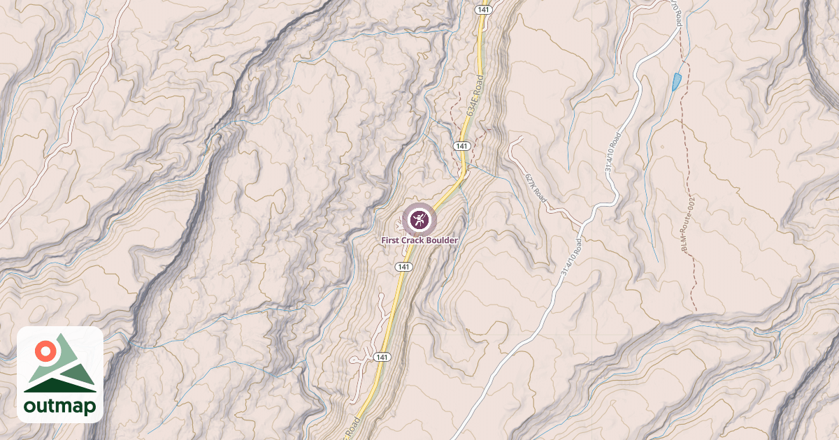 Map of First Crack Boulder