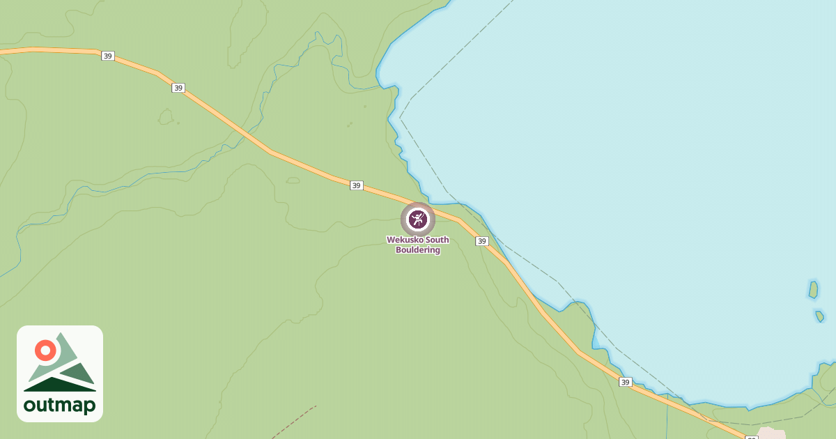 Map of Wekusko South Bouldering