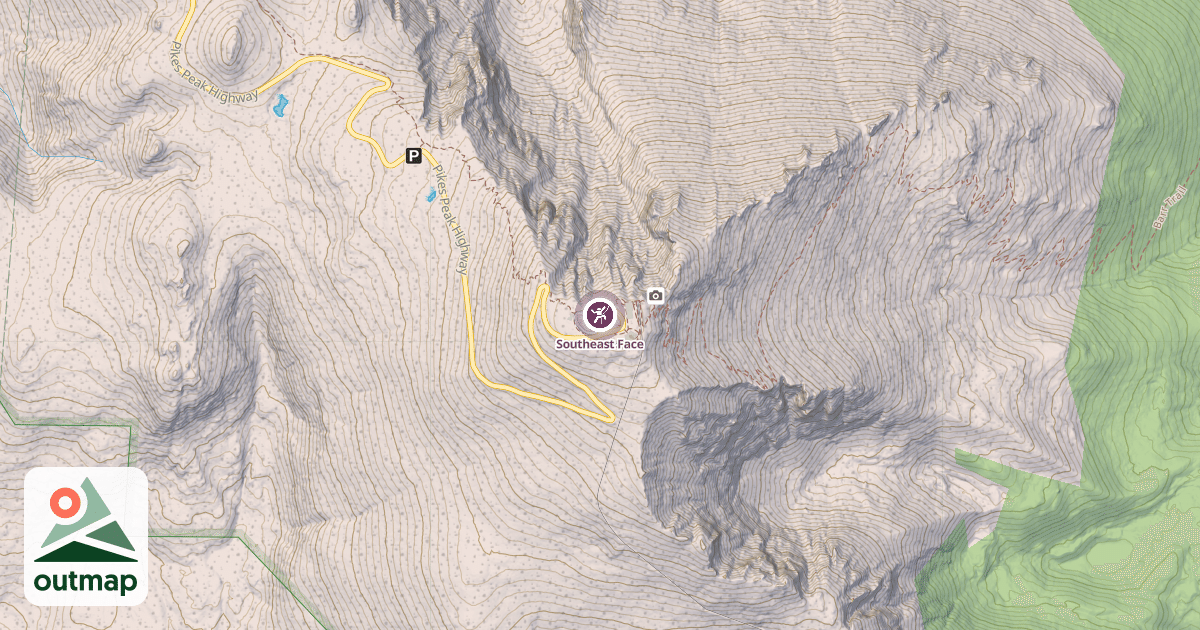 Map of Southeast Face