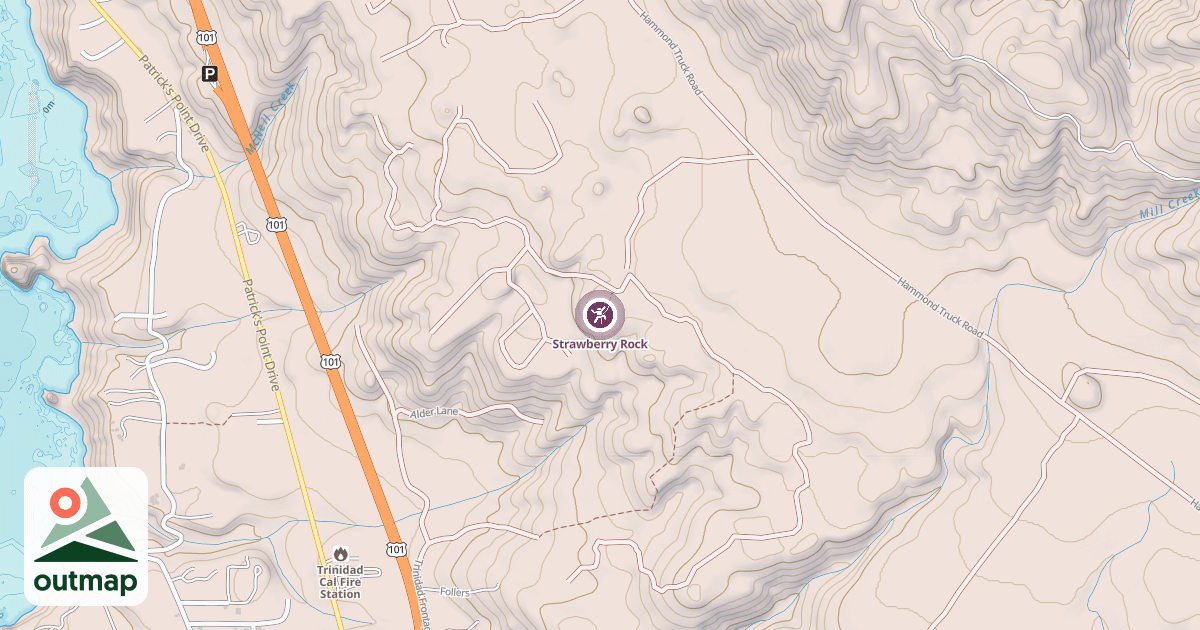 Map of Strawberry Rock