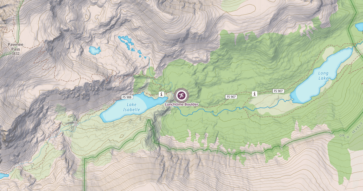 Map preview of Lunchtime Boulder