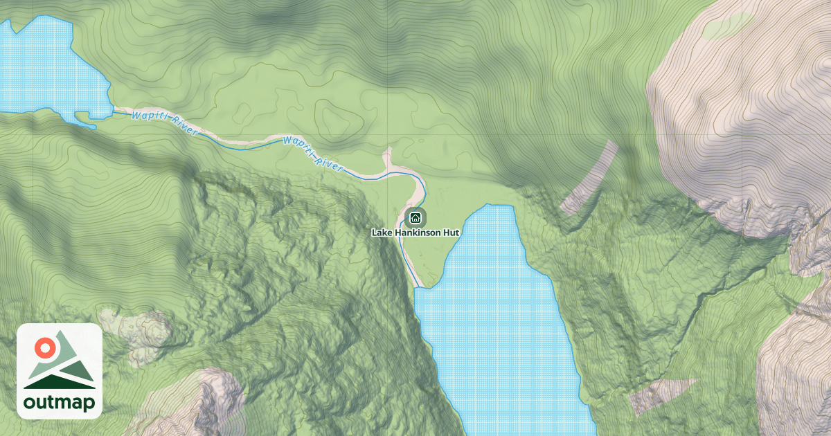 Map of Lake Hankinson Hut