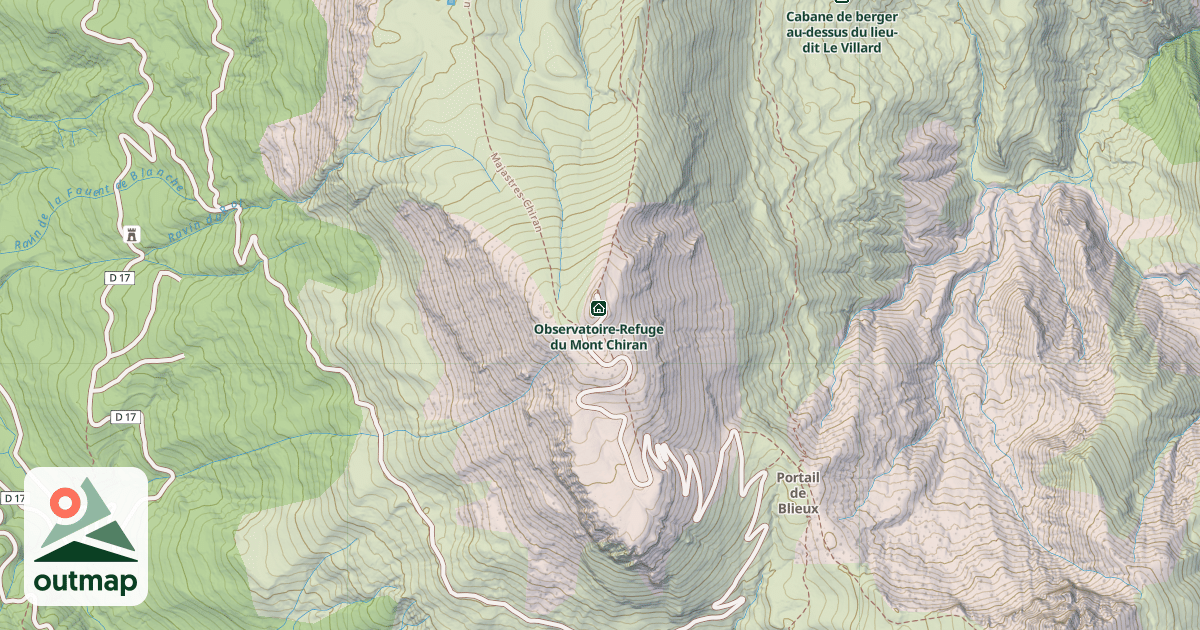 Map of Cabane du Mont Chiran
