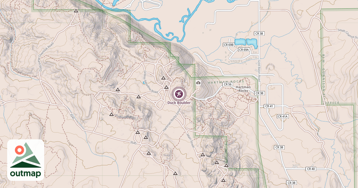 Map of Duck Boulder